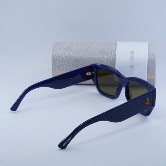 Jimmy Choo CAMI/S 0PJP 70 Sunglasses Blue Square Frame, Brown Lenses - Picture 12 of 12